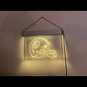 Redskins lighted wall glass.